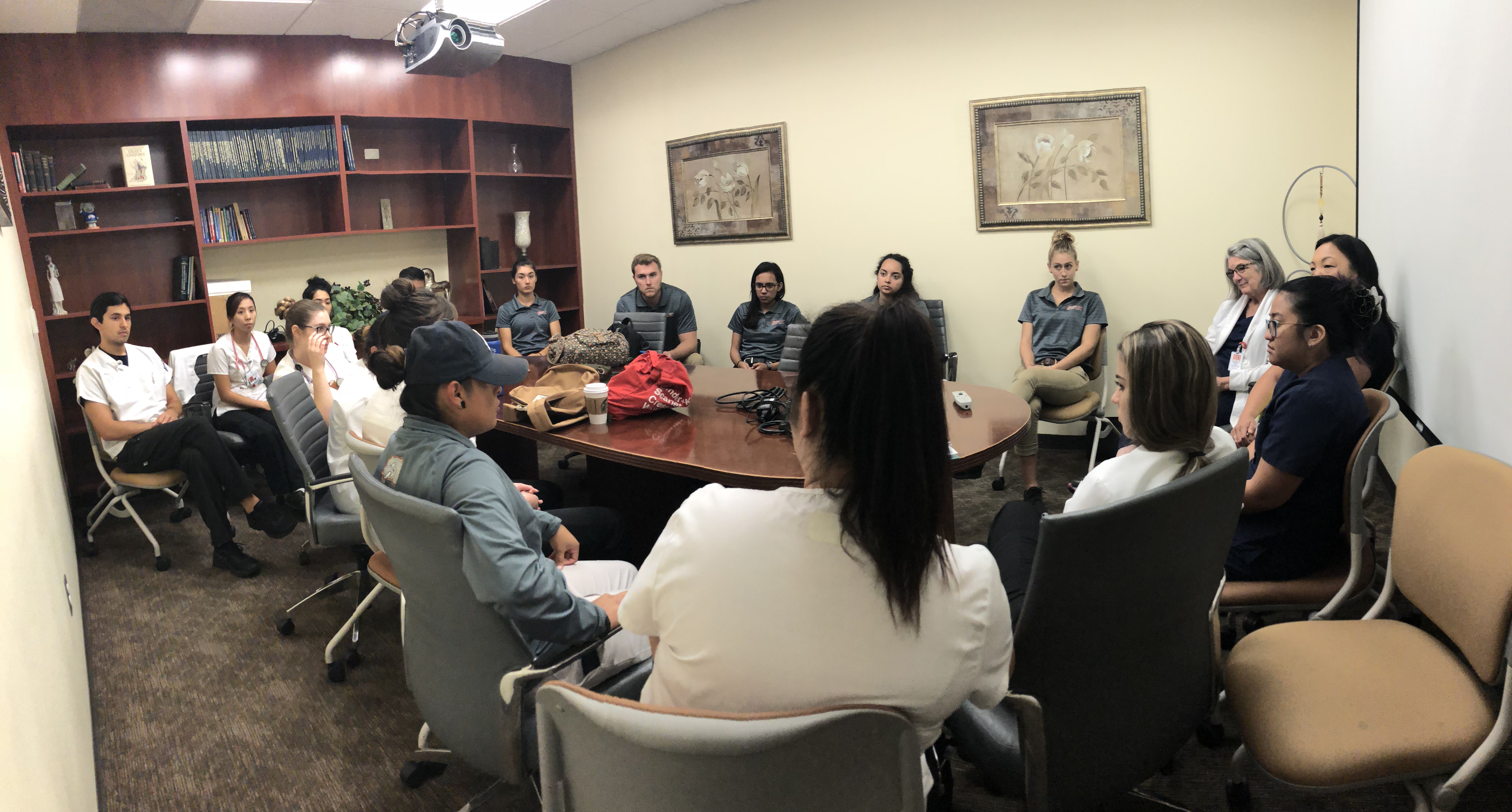 debrifing after a basketball game